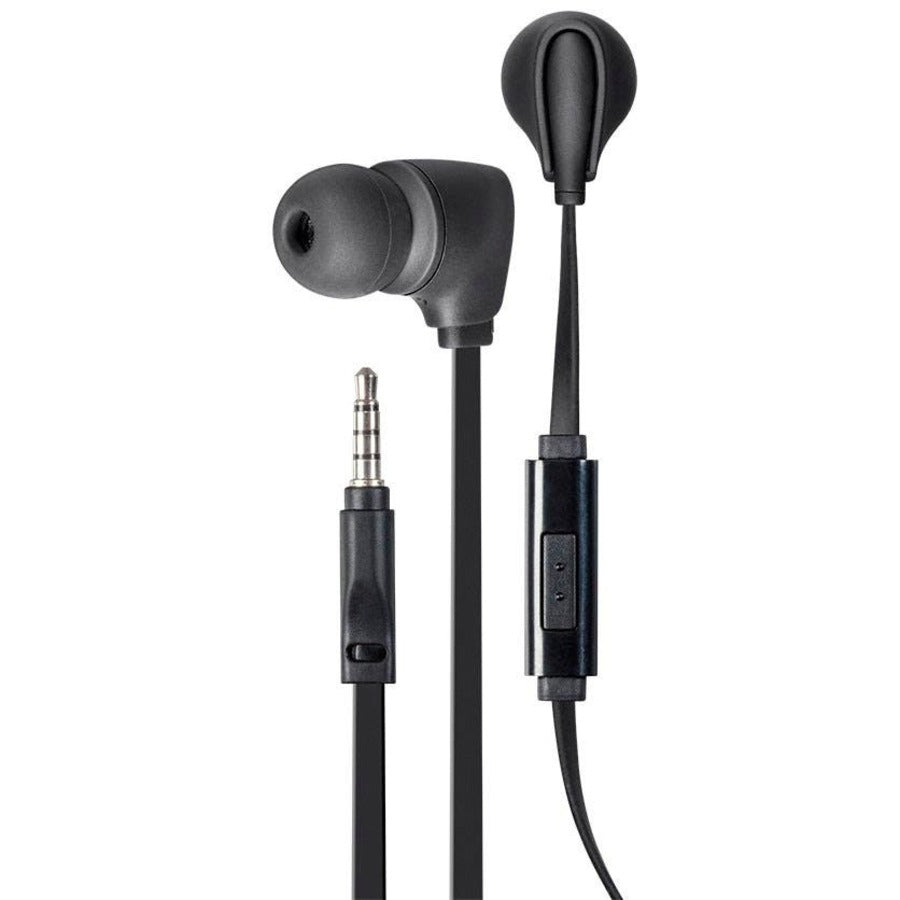 Monoprice 18591 Earset - In-Ear Stereo Earphones with Tangle-Free Flat Cable and Microphone