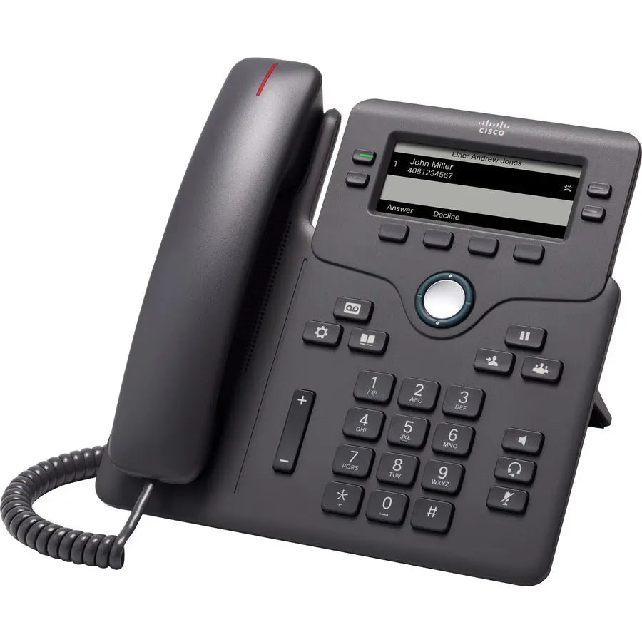 Cisco 6851 IP Phone - Charcoal, Corded Desktop Phone with Multi-Platform Firmware and Conference Capabilities