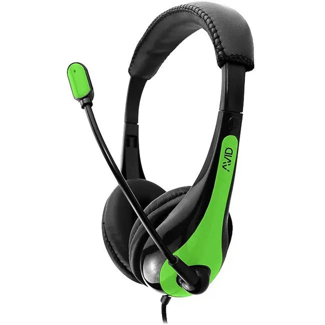 Avid AE-36 Green Headset with Noise Cancelling Microphone and 3.5mm Plug
