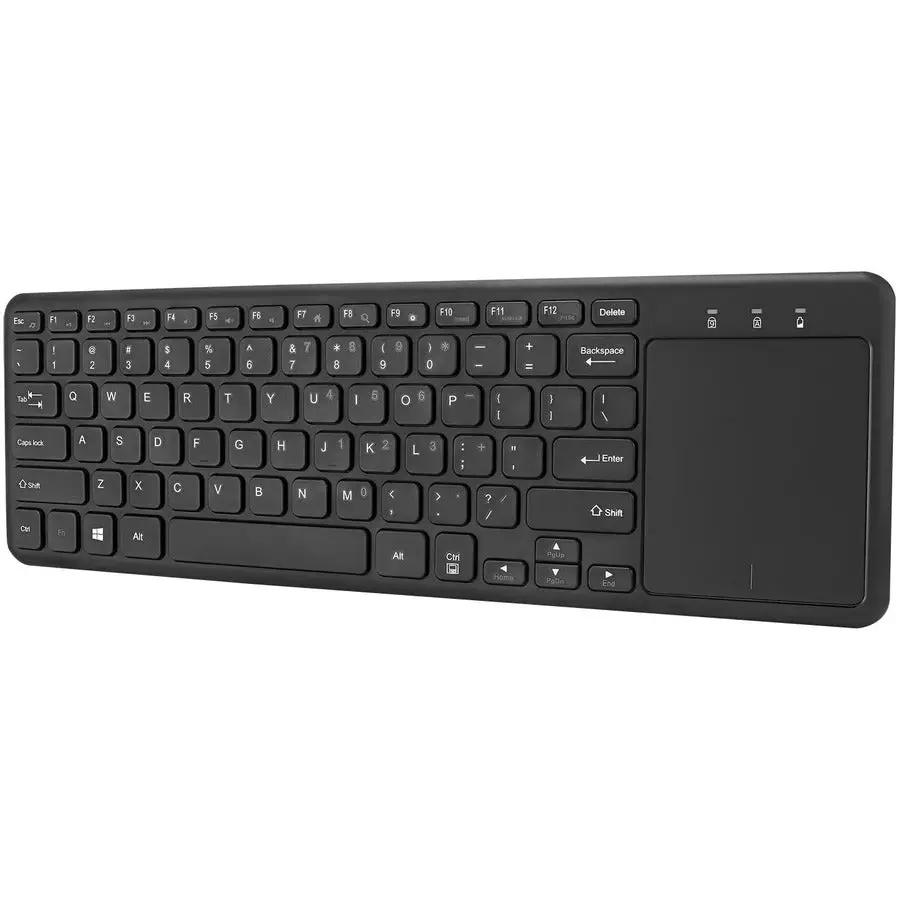 Adesso WKB-4050UB Wireless Keyboard with Built-In Touchpad – Compact, 2.4GHz RF Connectivity, Multi-Gesture Touchpad, Scissor-Switch Keys, Black by Adesso, Inc