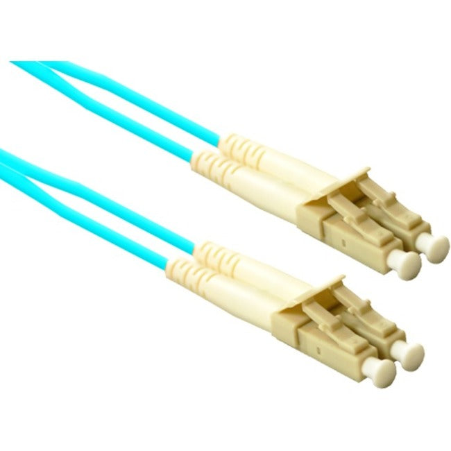 ENET CABLES LC2-10G-11M-ENC 11M Duplex Fiber Optic Network Cable, LC to LC, Aqua
