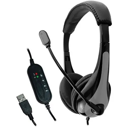 Avid AE-39 USB Headset with Microphone and Inline Controls for Classroom Learning