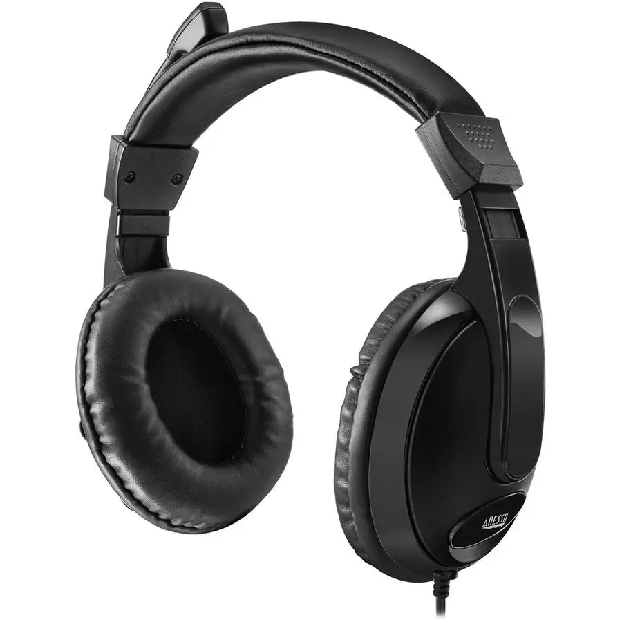 Adesso Xtream H5 Multimedia Stereo Headset with Microphone - Noise Cancelling, Wired, Over-the-Head Design
