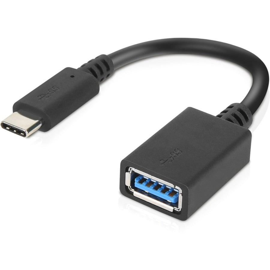 Lenovo USB-C Male to USB-A Female Adapter, 5Gbps, 5V/2A, Black, Part Number 4X90Q59481