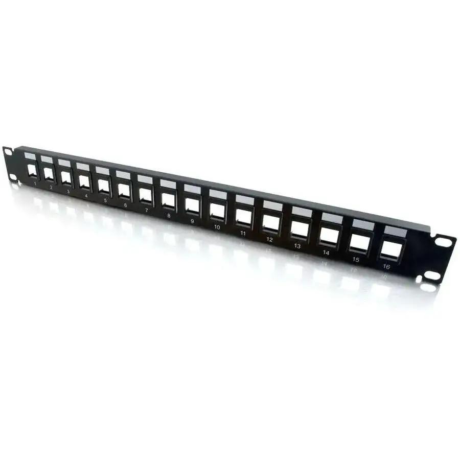 C2G 16-Port Blank Keystone Multimedia Patch Panel for 19-Inch Racks by Legrand Group