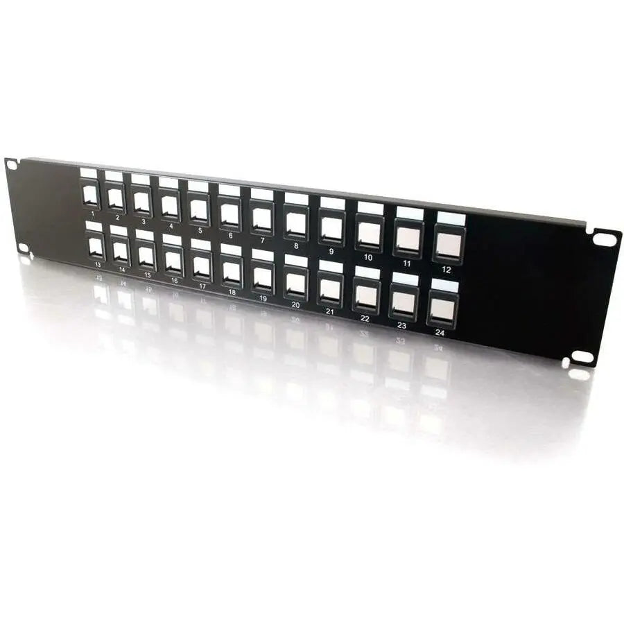 Legrand C2G 24-Port Blank Keystone/Multimedia Patch Panel for 19-Inch Racks
