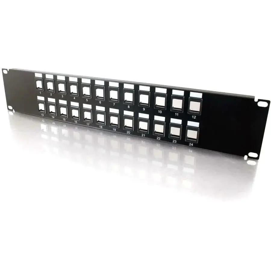 C2G 24-Port Blank Keystone/Multimedia Patch Panel for 19-Inch Racks by Legrand Group