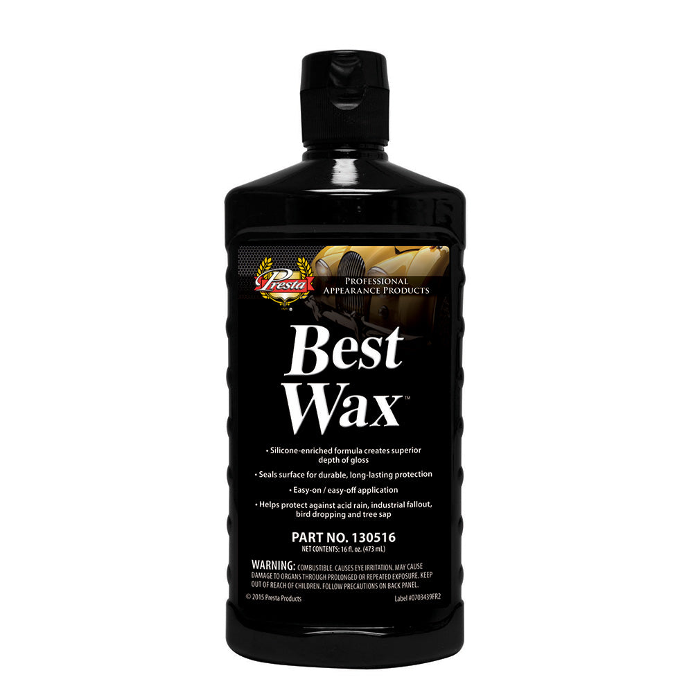 Presta Best Wax Paint Sealer 16oz - Premium Carnauba Wax for Automotive and Marine Finishes