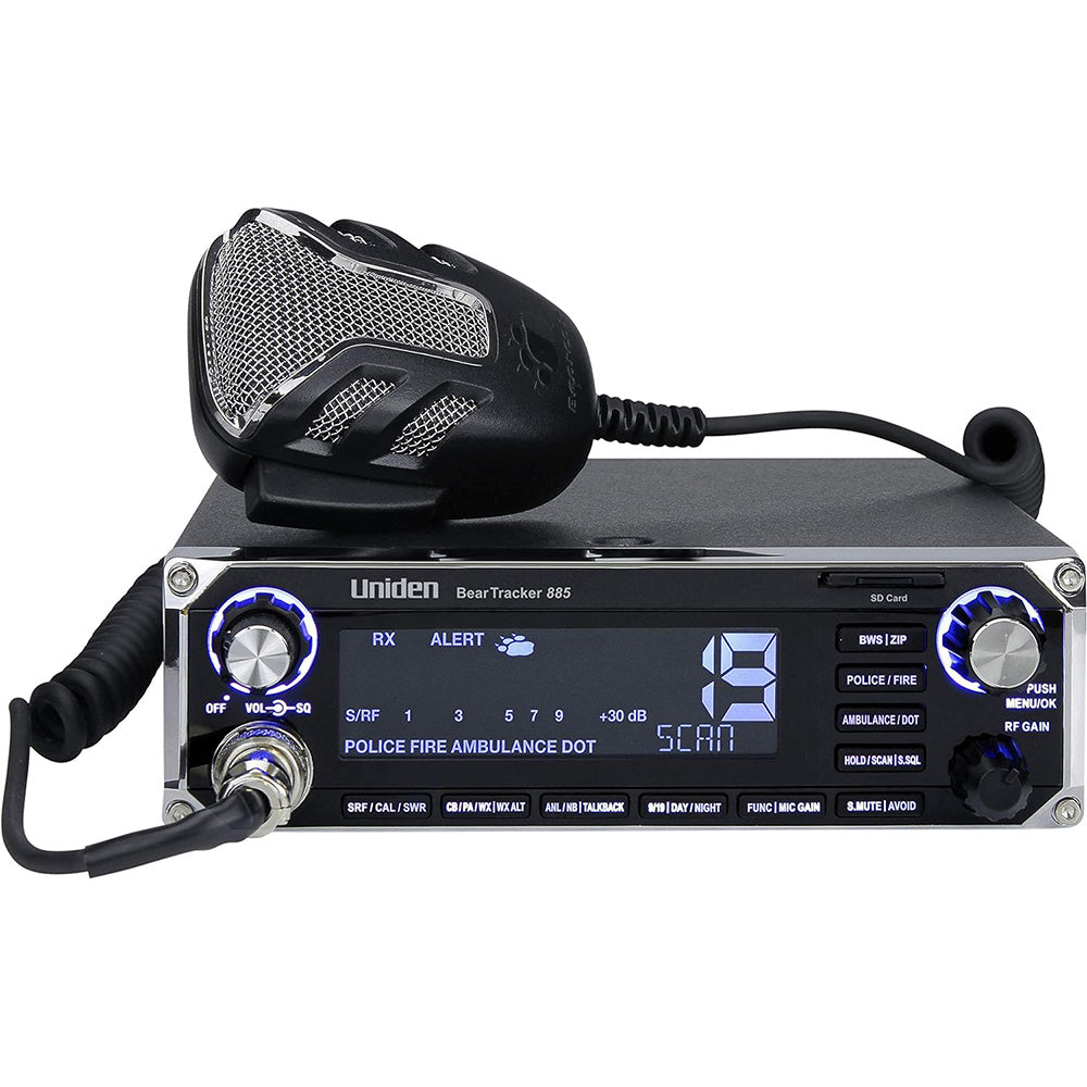 Uniden BearTracker 885 Hybrid CB Radio with Nationwide Scanner and GPS