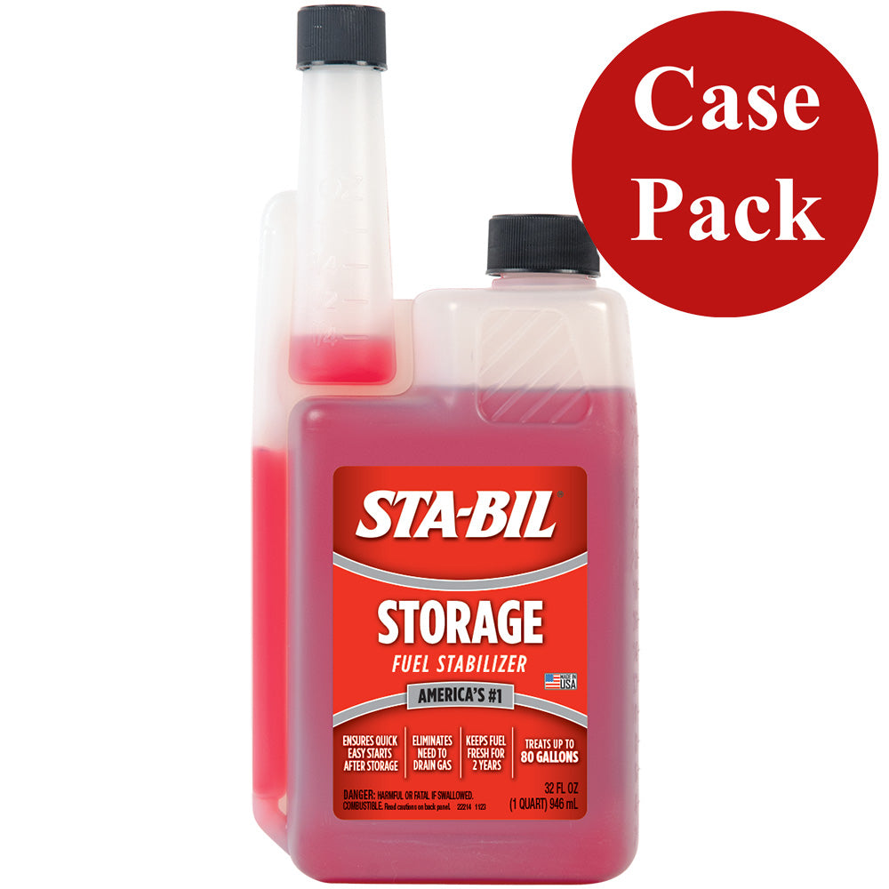STA-BIL Fuel Stabilizer 32oz Case of 12 for Long-Term Fuel Storage and Engine Protection