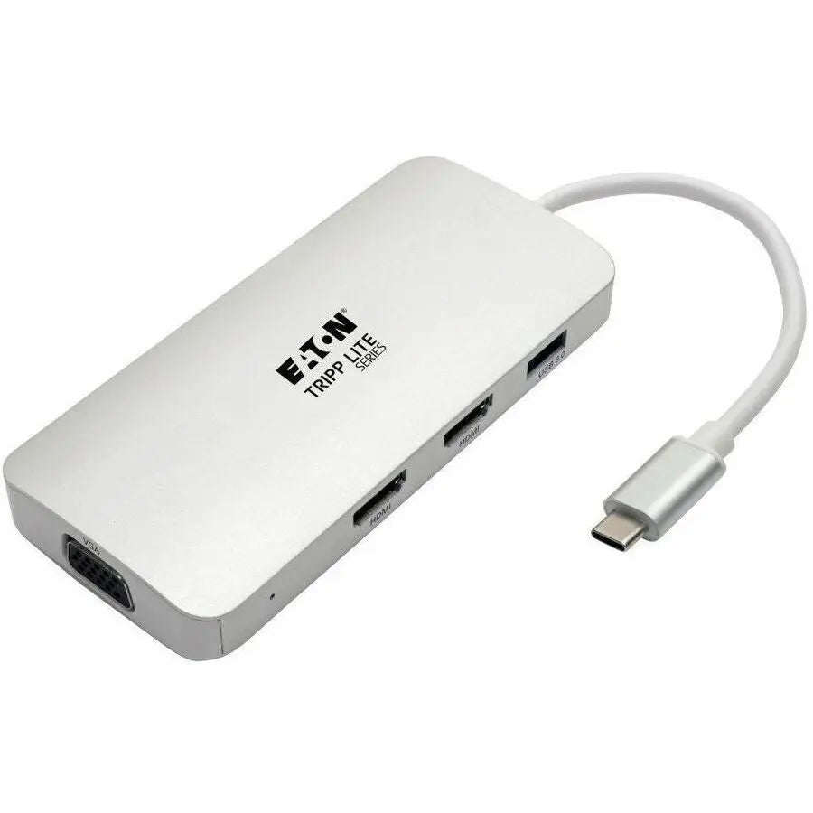 Eaton Corporation U442-DOCK12-S USB-C Docking Station with Dual HDMI, VGA, USB Hub and Power Delivery