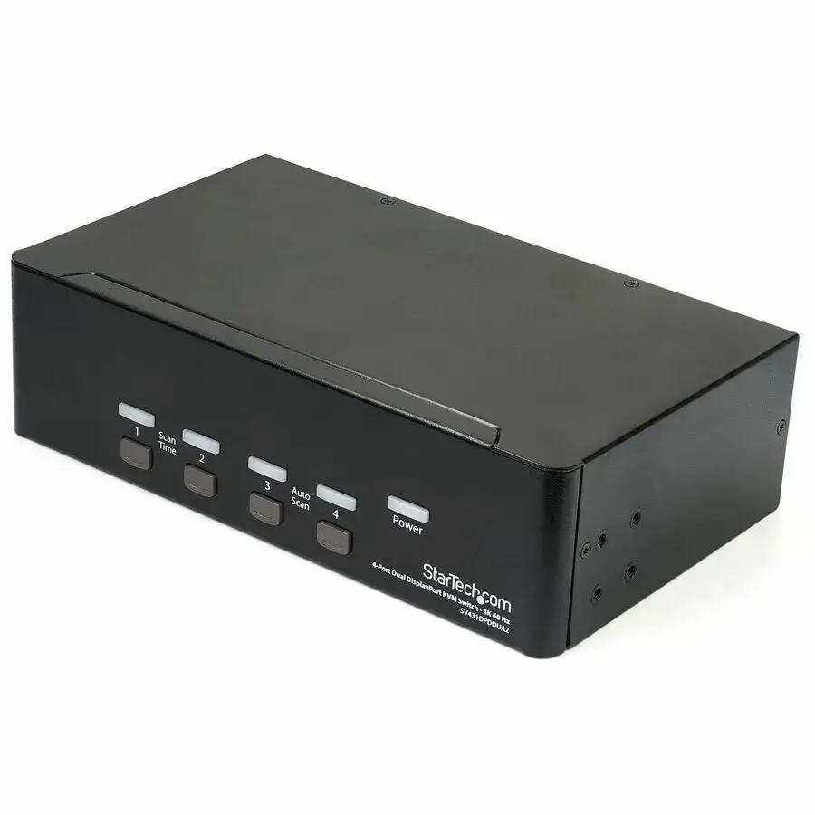 StarTech.com SV431DPDDUA2 4-Port Dual DisplayPort KVM Switch - 4K at 60Hz for Multi-Computer Workstations by StarTech.com