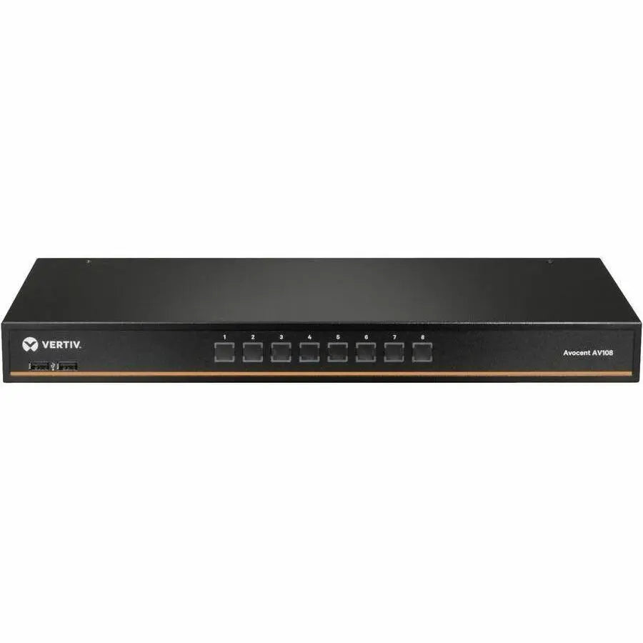 Vertiv Avocent AV108BND8 8-Port 1U KVM Switch with 8 VGA Cables