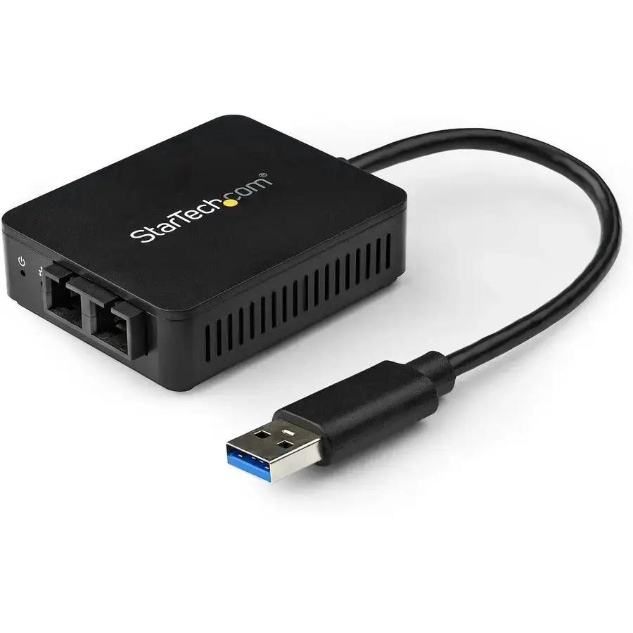 StarTech.com USB 3.0 to Fiber Optic Converter - 1000Base-SX SC - Gigabit Ethernet Network Adapter for Laptops and Tablets by StarTech.com