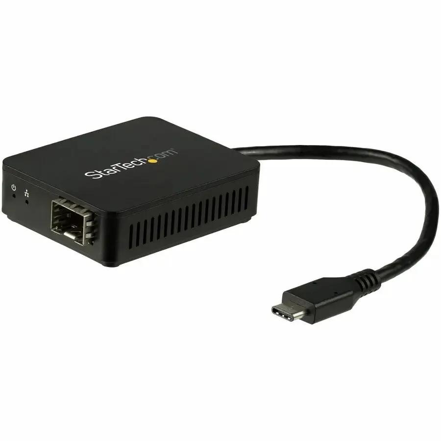 StarTech.com USB-C to Fiber Optic Converter with Open SFP Slot - USB 3.0 Gigabit Ethernet Network Adapter for Windows, Mac, and Linux by STARTECH.COM