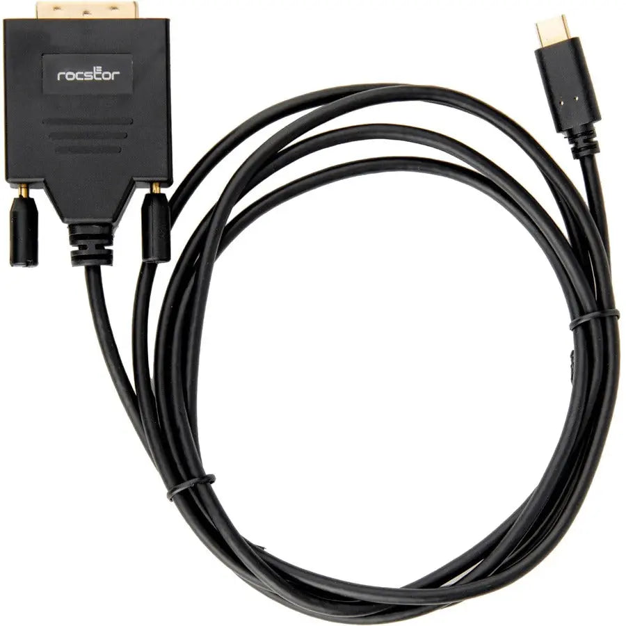 Rocstor Y10C205-B1 6 ft USB-C to DVI-D Dual Link Monitor Cable