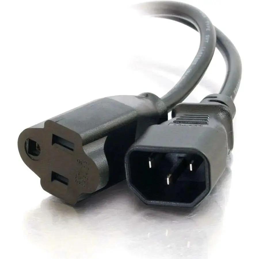 C2G 1ft 18 AWG Monitor Power Cord - IEC320C14 to NEMA 5-15R Power Adapter by Legrand Group