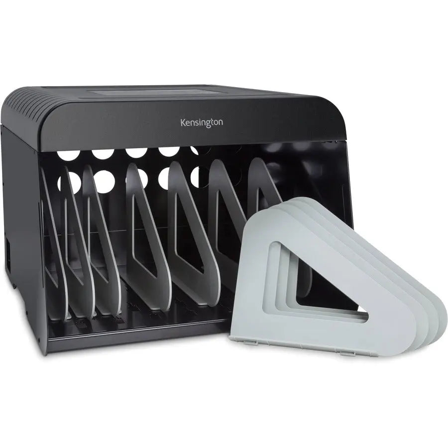 Kensington Universal AC Charge Station – 12 Device Charging Cabinet with Metal Frame and Cable Management