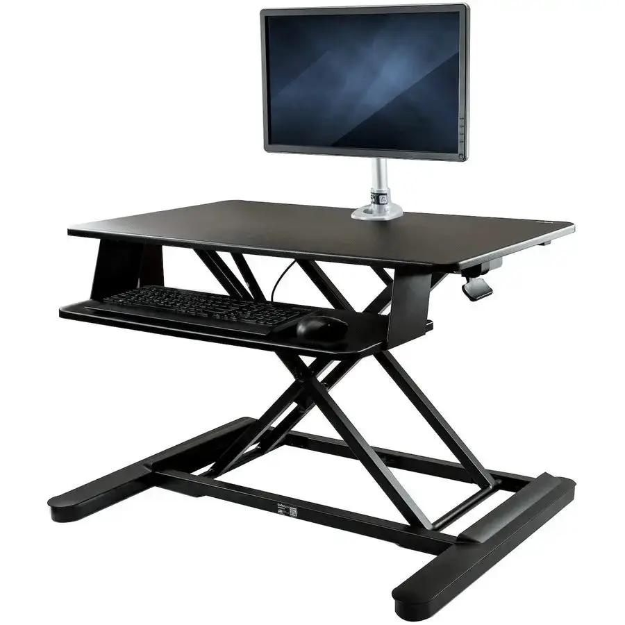 StarTech.com Sit-Stand Desk Converter with Monitor Arm - 35-Inch Wide Height Adjustable Standing Desk Solution by StarTech.com