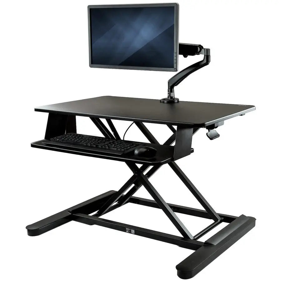 StarTech.com Sit-Stand Desk Converter with Monitor Arm for 26-Inch Displays