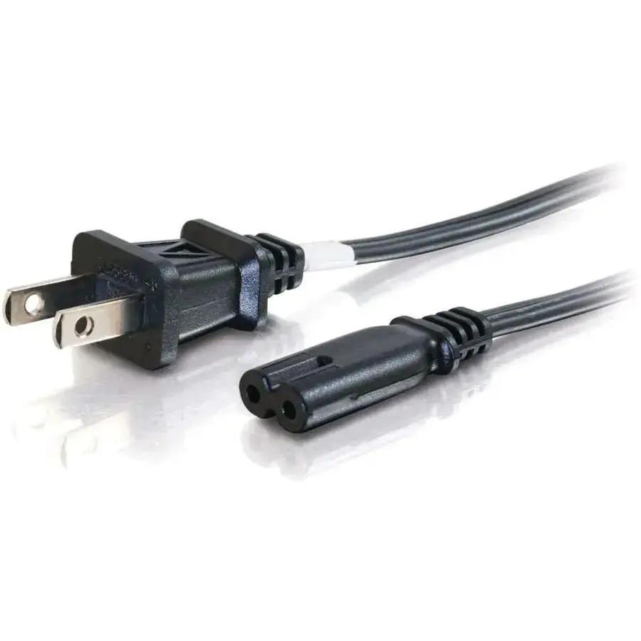 C2G 6ft Non-Polarized Power Cord NEMA 1-15P to IEC320C7 - Black by Legrand Group Part 27398 by Legrand Group