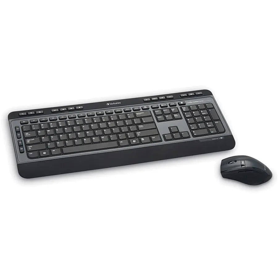 Verbatim America, LLC Wireless Multimedia Keyboard and 6-Button Mouse Combo - Black
