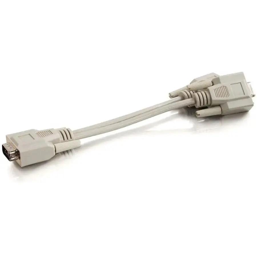 C2G 8-inch HD15 VGA Male to Two VGA Female Y-Cable – Dual Display Video Splitter by Legrand Group