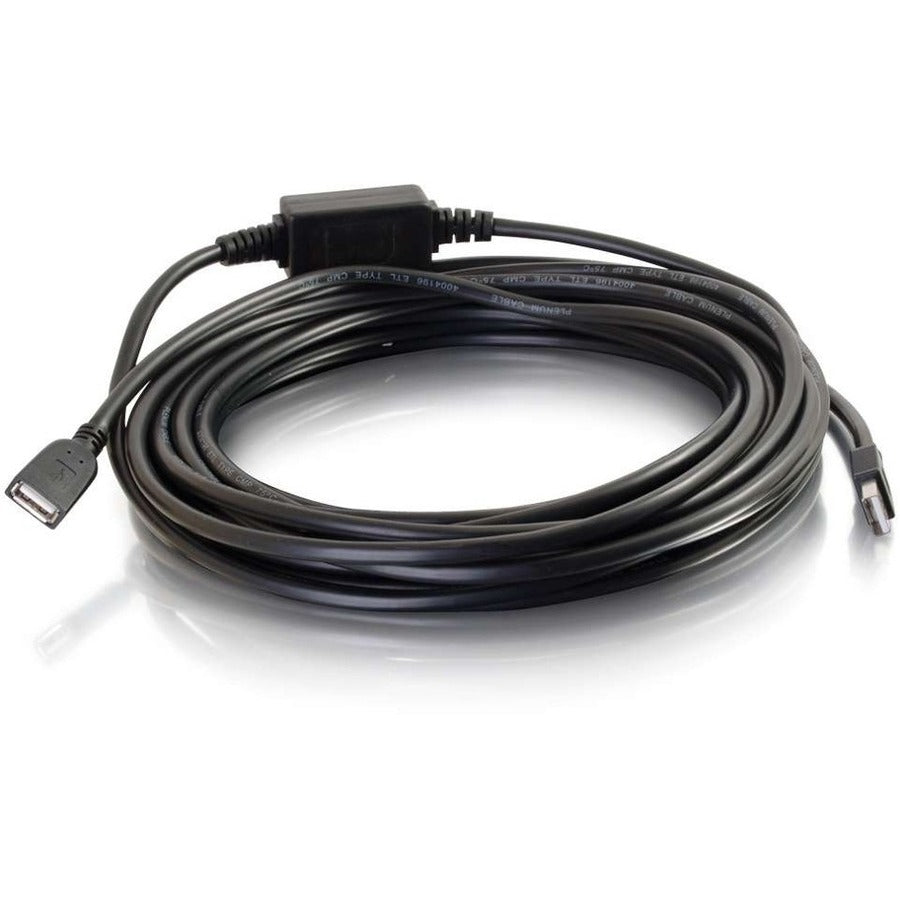 C2G 32ft USB A Male to A Female Active Extension Cable with Plenum Rating