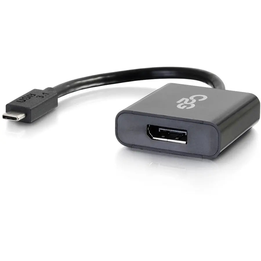 C2G USB C to DisplayPort Adapter - USB Type-C to 4K 30Hz DisplayPort - Black