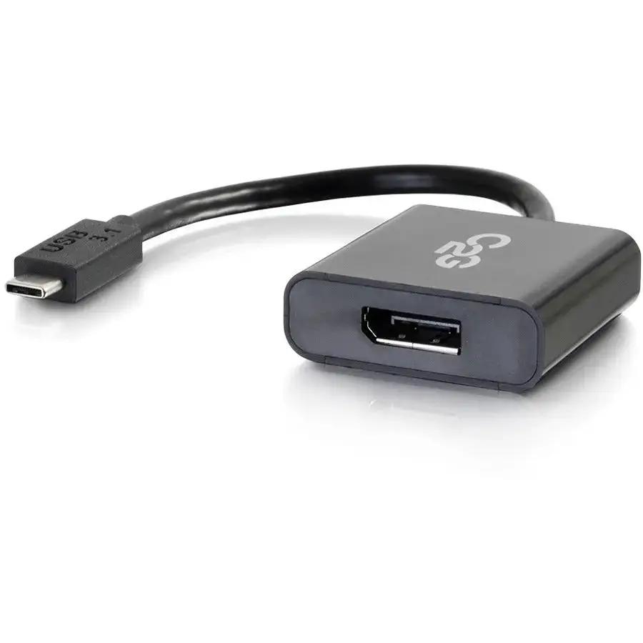 C2G USB C to DisplayPort Adapter - USB Type-C to 4K 30Hz DisplayPort - Black by Legrand Group