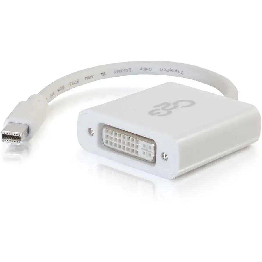 C2G Mini DisplayPort to DVI Adapter - Mini DP to DVI-D Active Converter, White by Legrand Group
