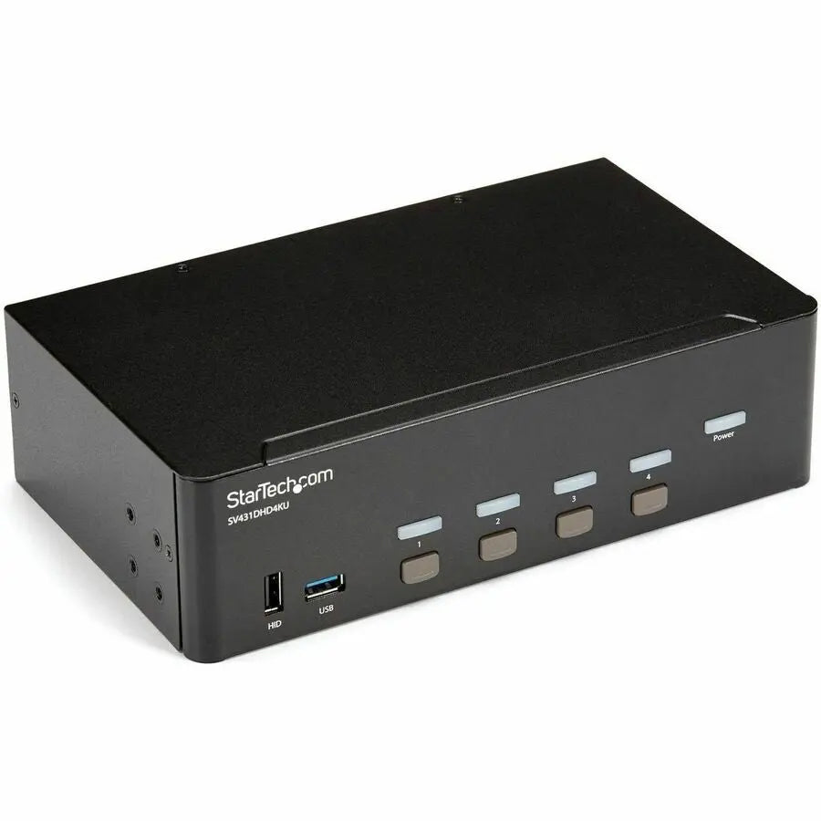 StarTech.com SV431DHD4KU 4 Port HDMI KVM Switch with 4K 30Hz Dual Display and USB 3.0 Hub