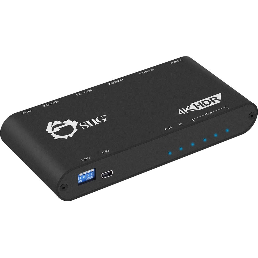 SIIG CE-H22Y11-S1 1x4 HDMI 2.0 HDR Distribution Amplifier with EDID Management