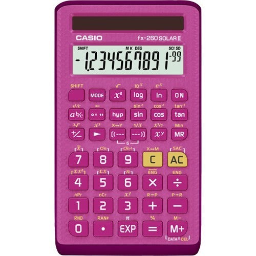 Casio FX 260 Solar II Scientific Calculator for Trigonometric and Fraction Calculations