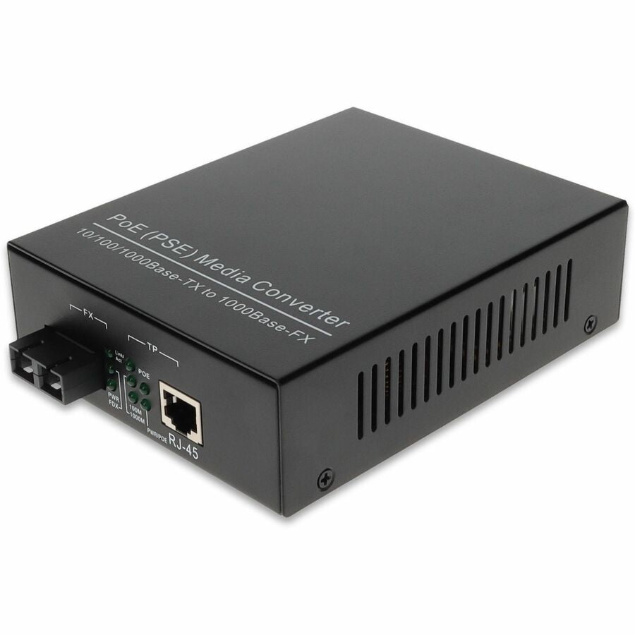 AddOn 10/100/1000Base-TX (RJ-45) to 1000Base-SX (SC) Multi-Mode Fiber Media Converter - 550m POE+