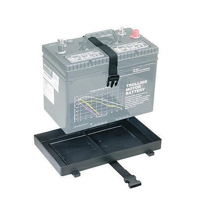 Attwood Marine Group 24 Battery Tray with Straps – Easy Install Battery Holder for Limited Spaces