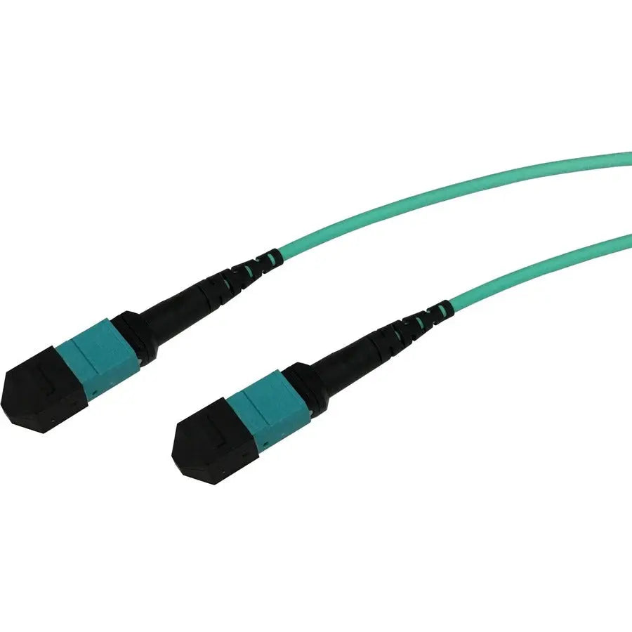 NSI Industries MTPF2XO-OM4-2M-ENC Aqua Multimode OM4 MTP/MPO Female to Female 2 Meter Fiber Optic Cable for 40G/100G Applications