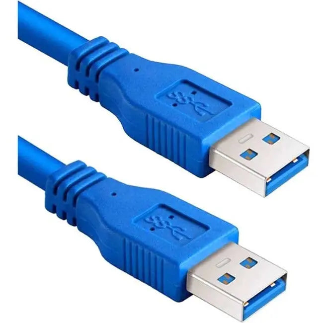 Axiom USB 3.0 Type-A to Type-A Data Transfer Cable - 10 ft - Blue