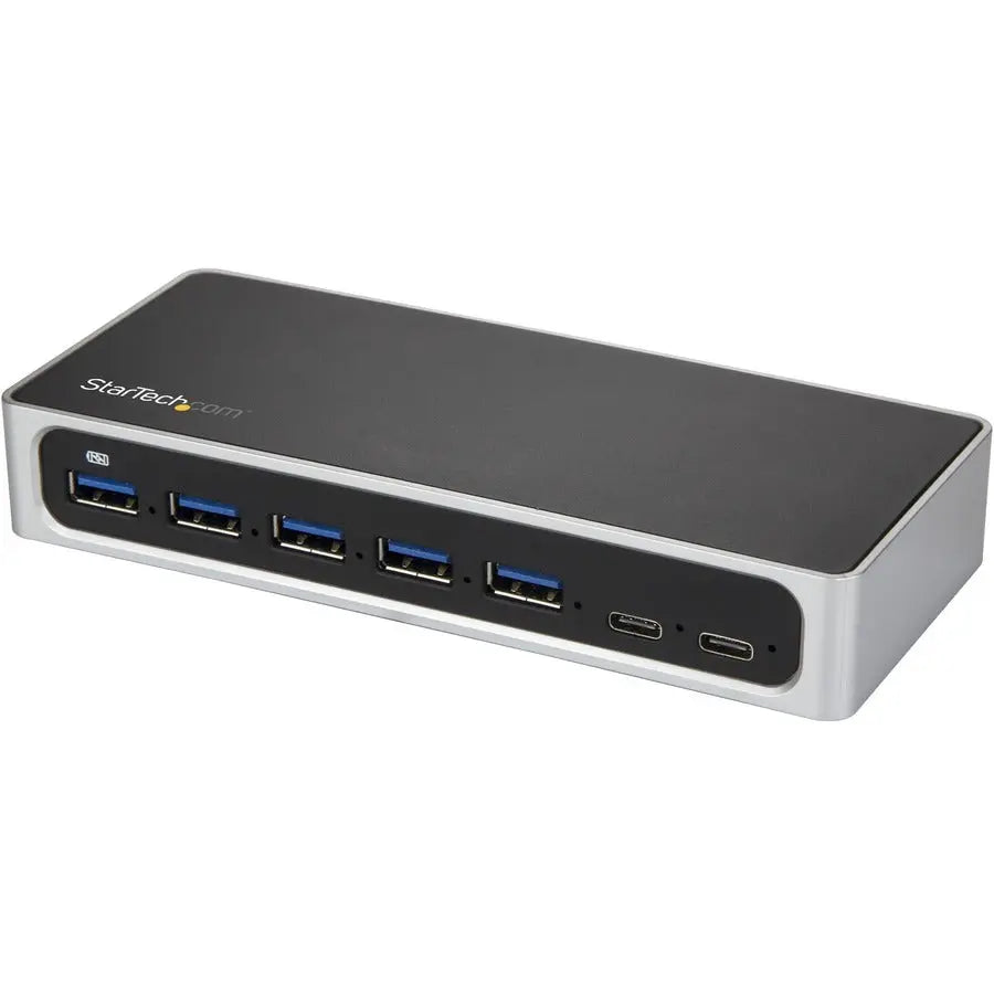 StarTech HB30C5A2CSC 7-Port USB-C Hub with Fast Charge – USB-C to 5 USB-A & 2 USB-C Ports, USB 3.0 SuperSpeed 5Gbps, Thunderbolt 3 Compatible