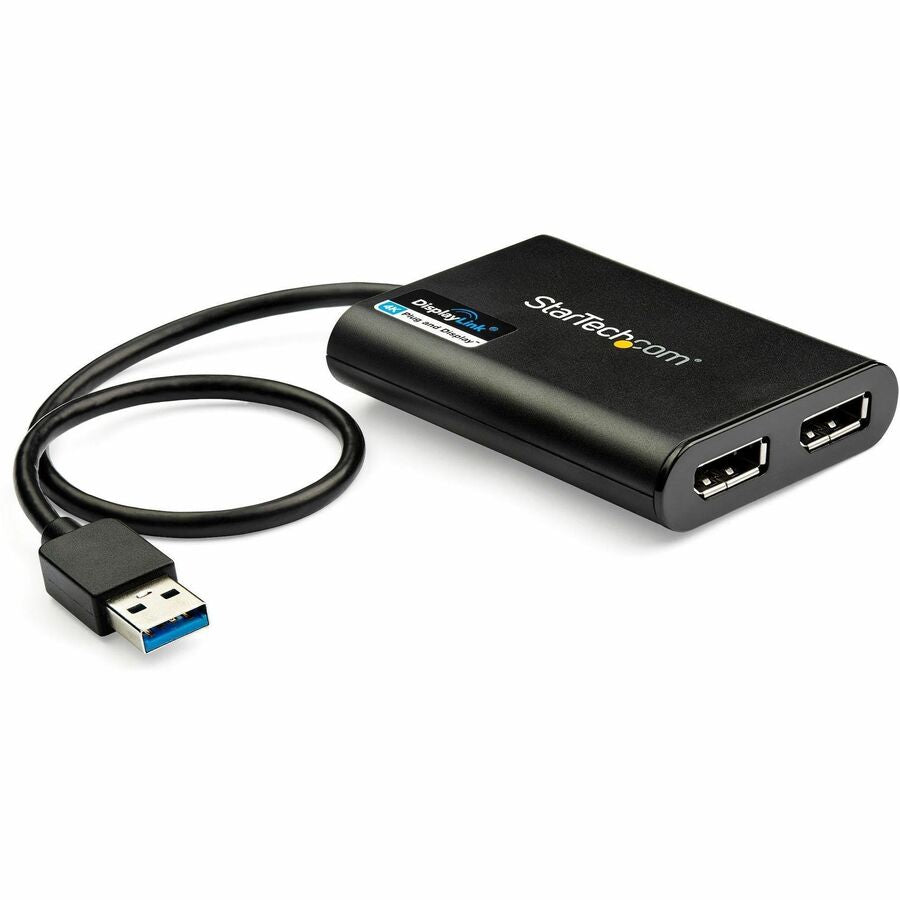 StarTech.com USB 3.0 to Dual DisplayPort Adapter - 4K 60Hz for Windows and Mac