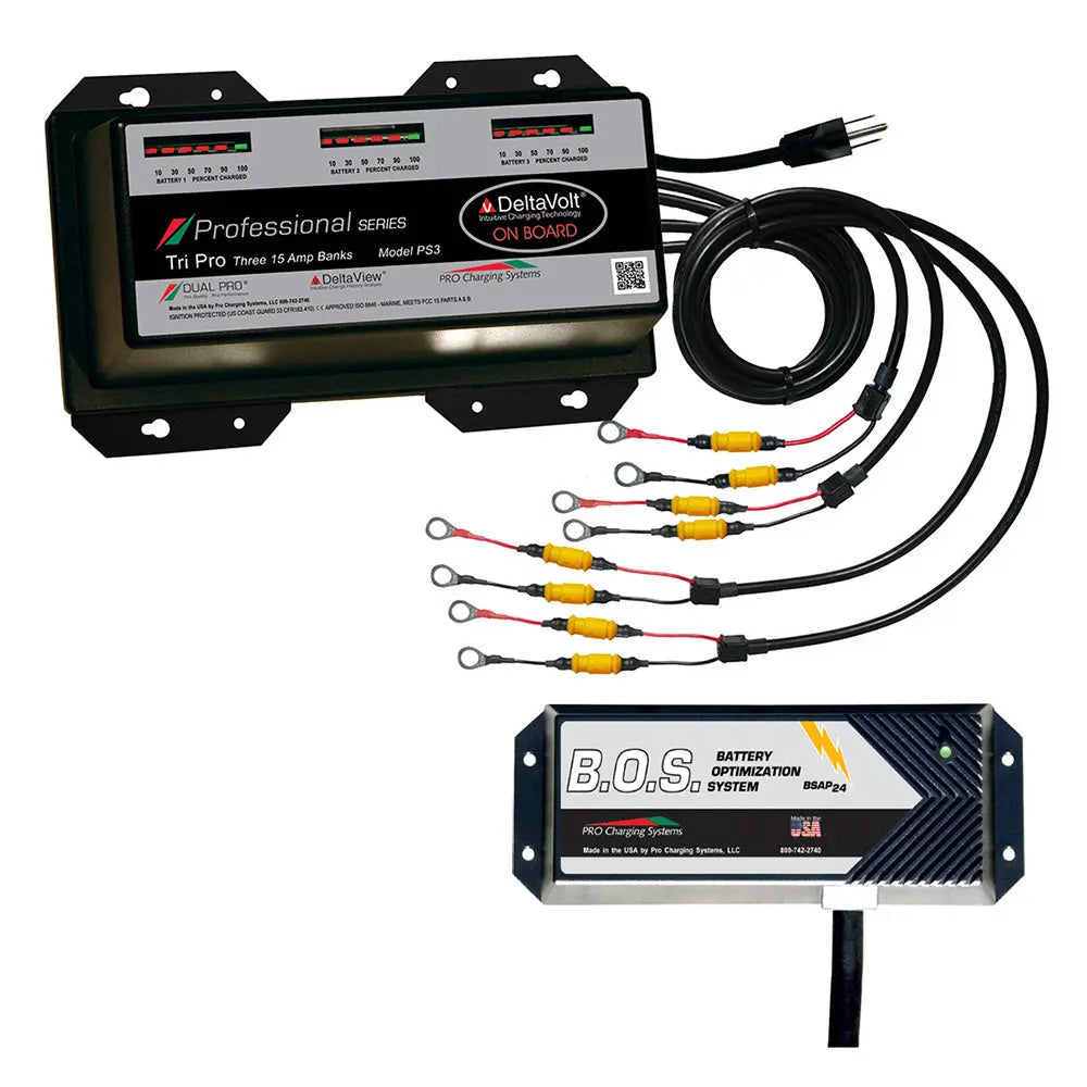 Dual Pro PS3 3 Bank Battery Charger with Battery Optimization System (B.O.S.)