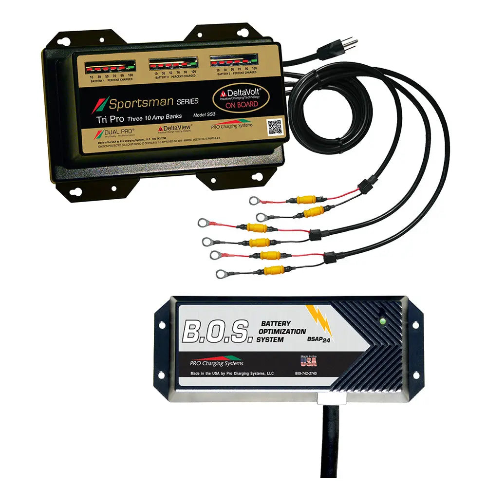 Dual Pro SS3 3 Bank Battery Charger with Battery Optimization System (B.O.S.)