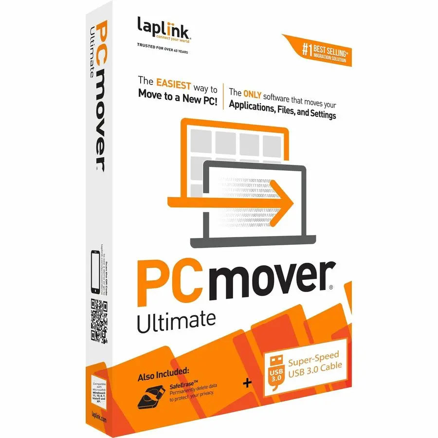 Laplink PCmover Ultimate with Super Speed USB 3.0 Cable - File & Program Migration Software