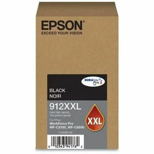 Epson DURABrite Pro 912XXL Original Extra High-Yield Black Ink Cartridge for Epson WorkForce Pro Printers