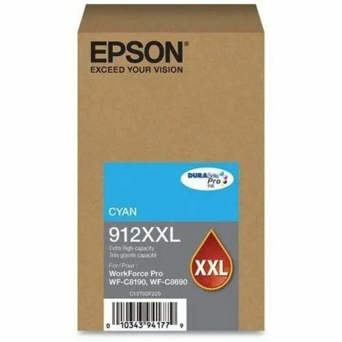 Epson DURABrite Pro 912XXL Cyan Original Extra High Capacity Ink Cartridge
