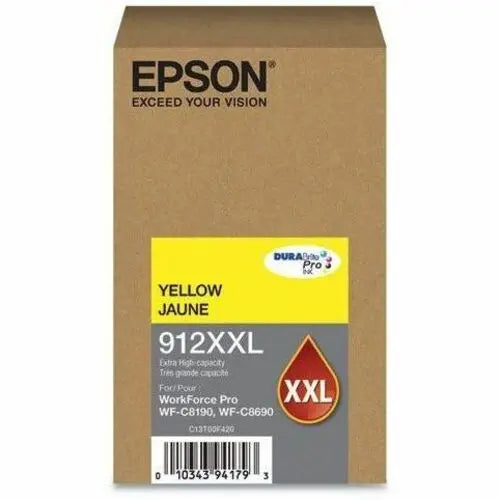 Epson DURABrite Pro 912XXL Yellow Ink Cartridge - Extra High Capacity for Epson WorkForce Pro WF-C8690 & WF-C8190