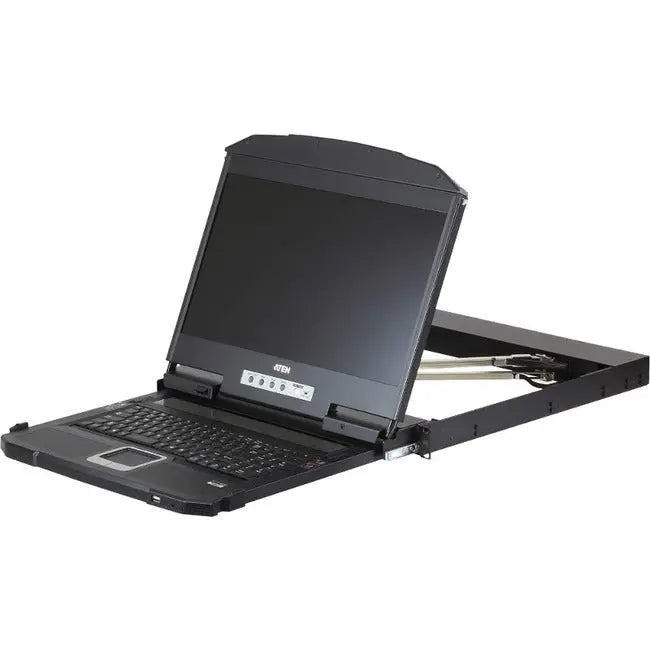 ATEN CL3800 LCD KVM Console with 18.5-Inch LED-Backlit Screen and Dual Rail Design