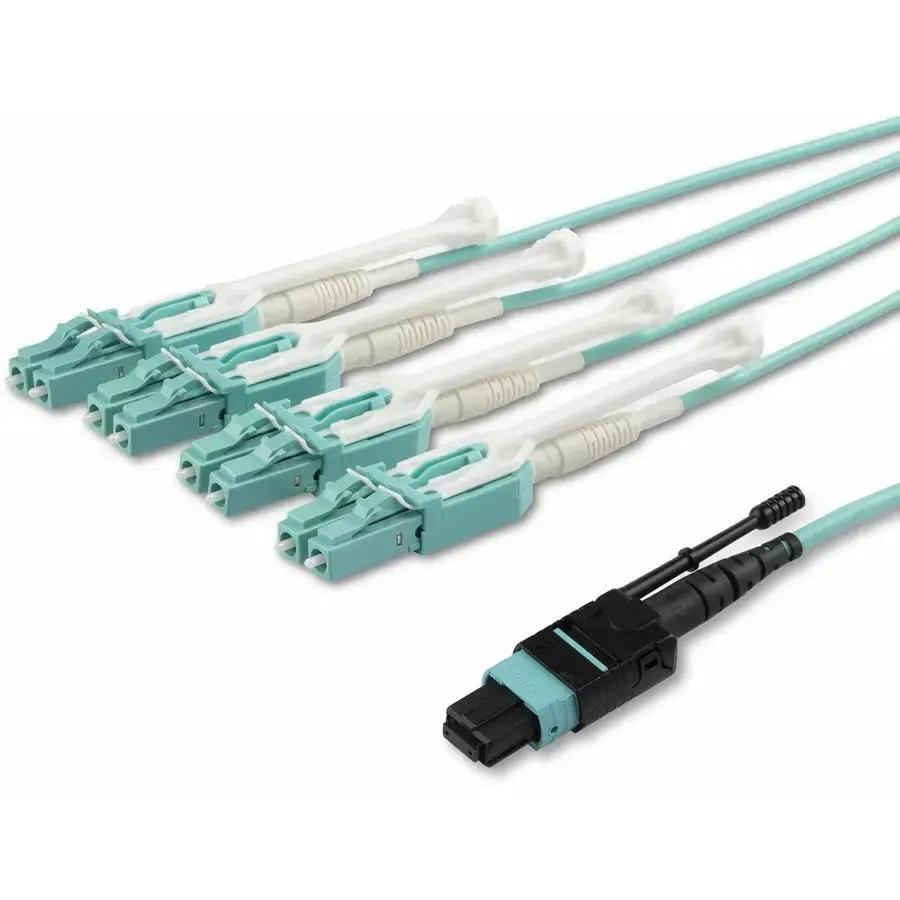 StarTech.com MPO8LCPL2M 2m (6ft) Duplex OM3 Multimode Fiber Optic Patch Cable with LC Connectors by StarTech.com
