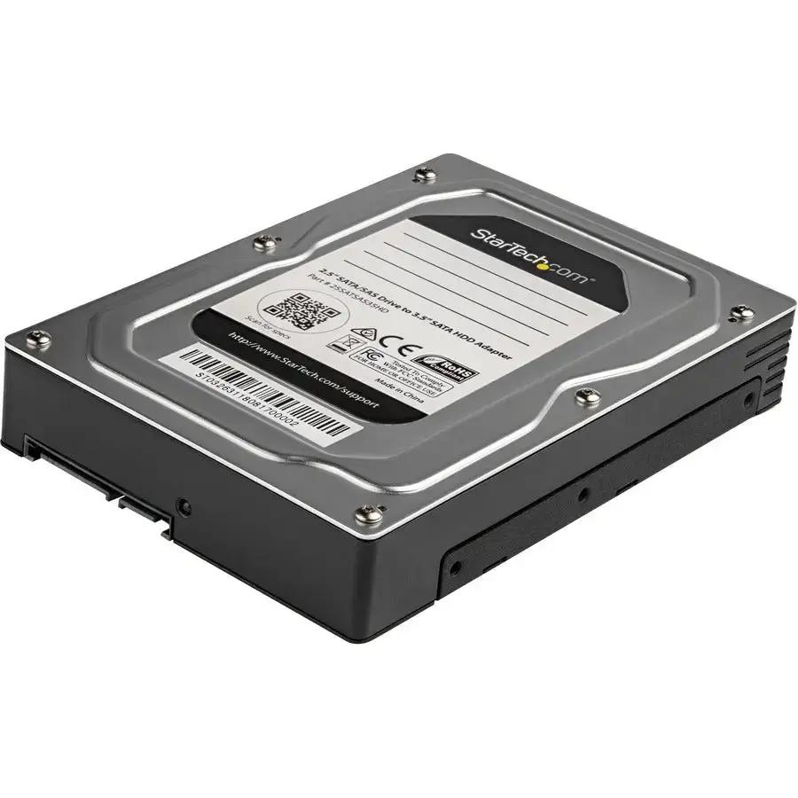 StarTech.com 2.5 to 3.5 Inch Hard Drive Adapter for SATA and SAS SSDs/HDDs - Model 25SATSAS35HD by StarTech.com