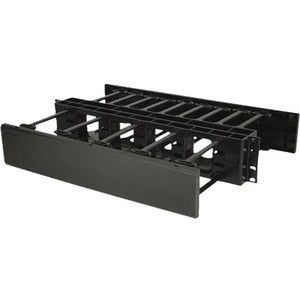Legrand Group Ortronics DHMC2RU Horizontal Double-Sided Cable Manager for 19-Inch Racks, 2U Height, Black